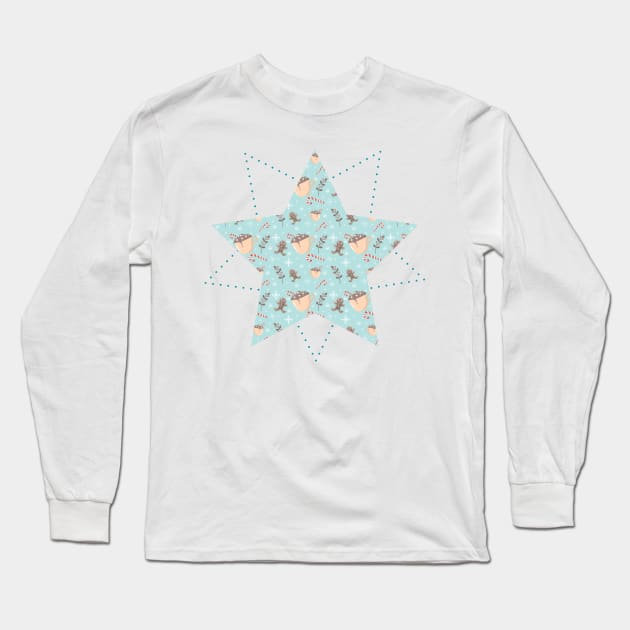 Hot Cocoa Holiday Long Sleeve T-Shirt by RedRubi